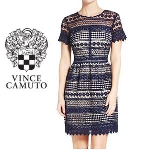 Vince Camuto Blue Lace Dress (6)